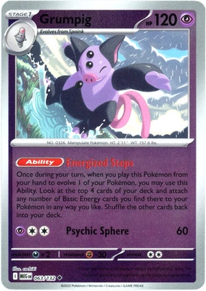 Grumpig 063/132 (ME01: Mega Evolution)  - Reverse Holofoil