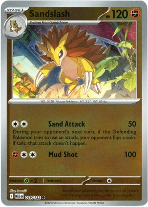 Sandslash 069/132 (ME01: Mega Evolution)  - Reverse Holofoil