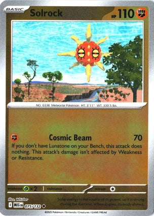 Solrock 075/132 (ME01: Mega Evolution)  - Reverse Holofoil