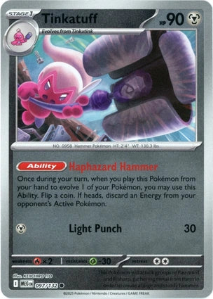 Tinkatuff 097/132 (ME01: Mega Evolution)  - Reverse Holofoil