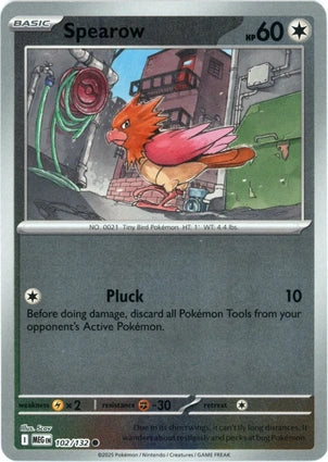Spearow 102/132 (ME01: Mega Evolution)  - Reverse Holofoil