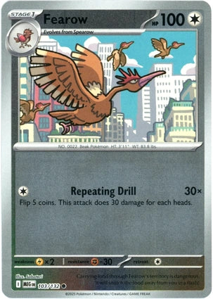 Fearow 103/132 (ME01: Mega Evolution)  - Reverse Holofoil