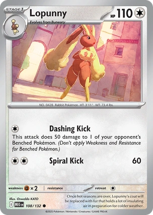 Lopunny 108/132 (ME01: Mega Evolution) 