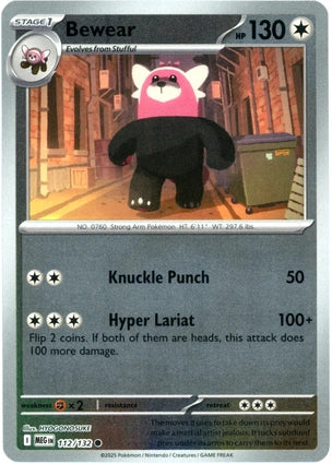 Bewear 112/132 (ME01: Mega Evolution)  - Reverse Holofoil