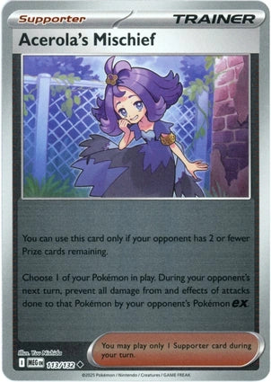 Acerola's Mischief 113/132 (ME01: Mega Evolution)  - Reverse Holofoil