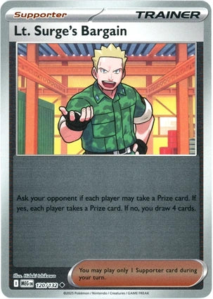 Lt Surge's Bargain 120/132 (ME01: Mega Evolution)  - Reverse Holofoil