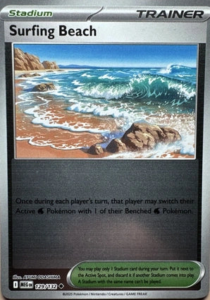 Surfing Beach 129/132 (ME01: Mega Evolution)  - Reverse Holofoil