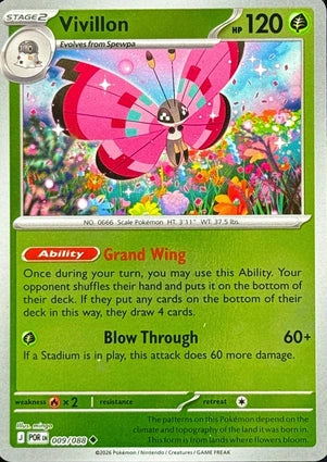 Vivillon 009/088 (ME03: Perfect Order)  - Reverse Holofoil