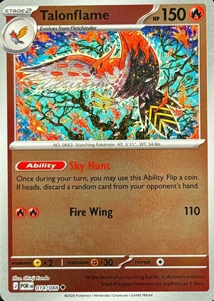 Talonflame 014/088 (ME03: Perfect Order)  - Reverse Holofoil