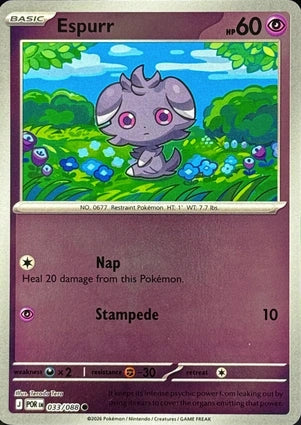 Espurr 033/088 (ME03: Perfect Order)  - Reverse Holofoil