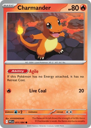 Charmander 011/094 (ME02: Phantasmal Flames) 