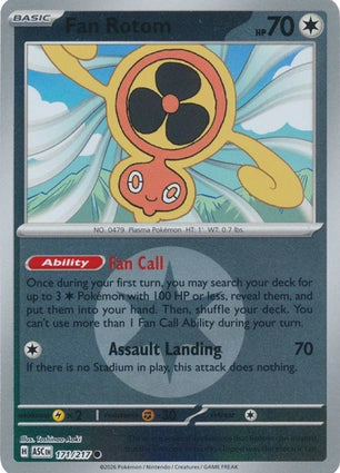 Fan Rotom 171/217 (ME: Ascended Heroes)  - Energy Holofoil