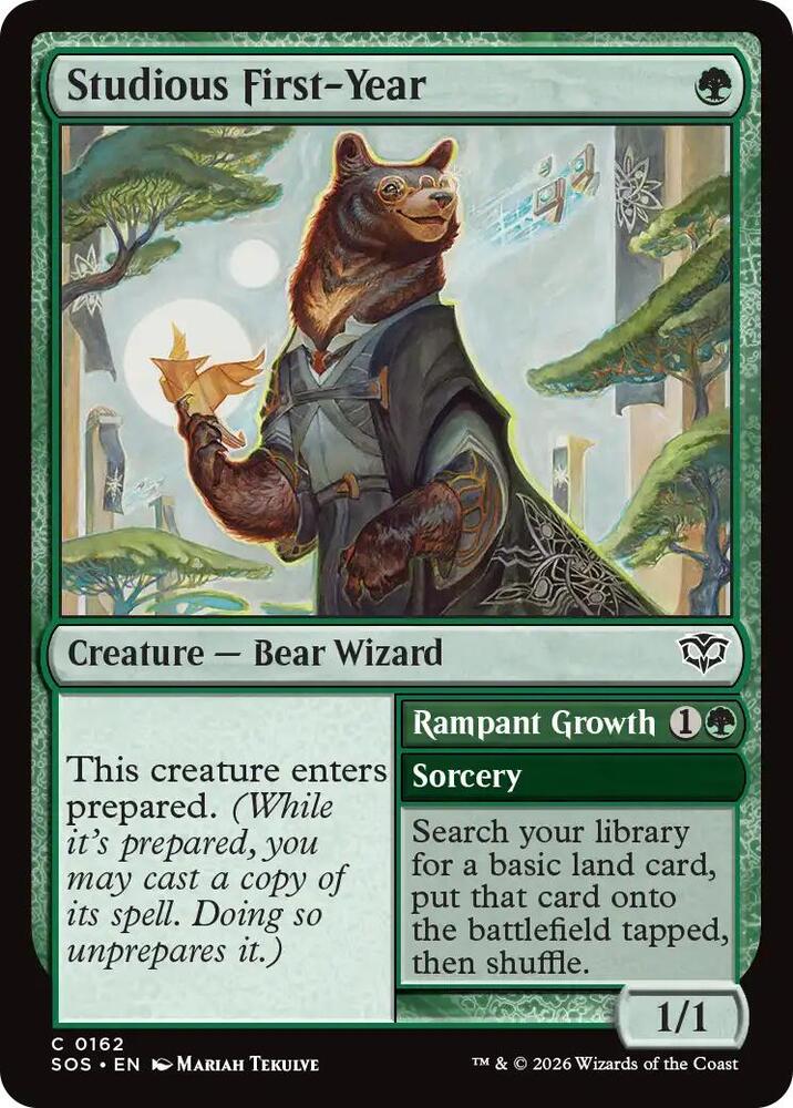 Studious First-Year // Rampant Growth 162 (Secrets of Strixhaven) 