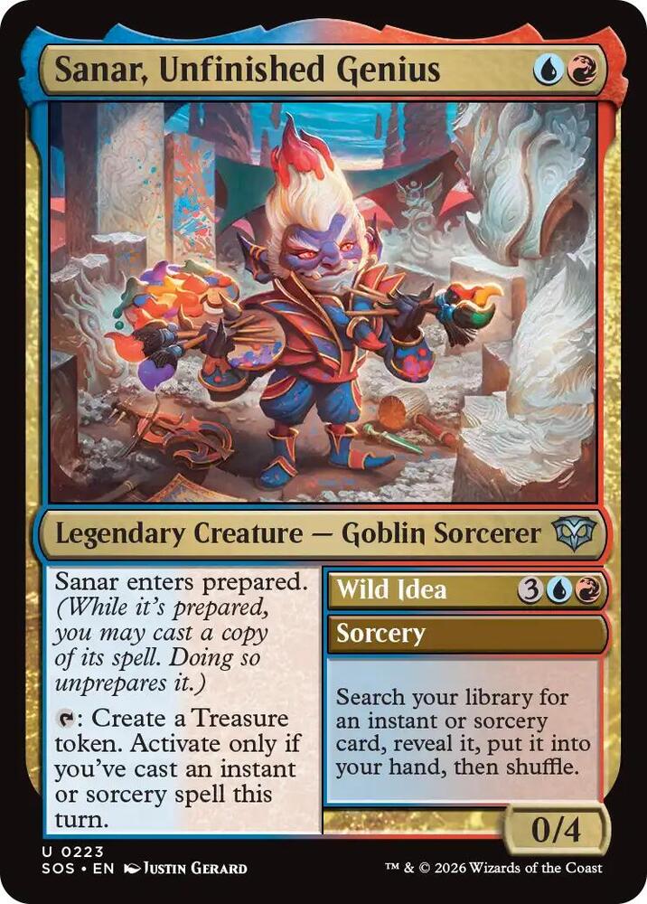 Sanar, Unfinished Genius // Wild Idea 223 (Secrets of Strixhaven)  - Foil