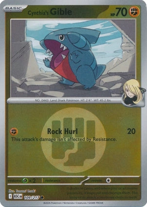 Cynthia's Gible 109/217 (ME: Ascended Heroes)  - Energy Holofoil