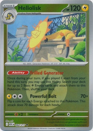 Heliolisk 064/217 (ME: Ascended Heroes)  - Energy Holofoil