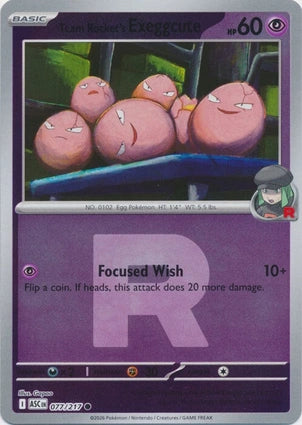 Team Rocket's Exeggcute 077/217 (ME: Ascended Heroes)  - Reverse Holofoil