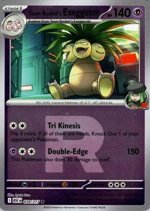 Team Rocket's Exeggutor 078/217 (ME: Ascended Heroes)  - Reverse Holofoil