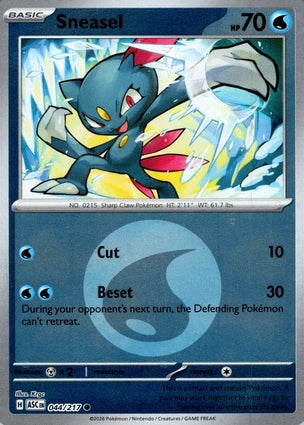 Sneasel 044/217 (ME: Ascended Heroes)  - Energy Holofoil
