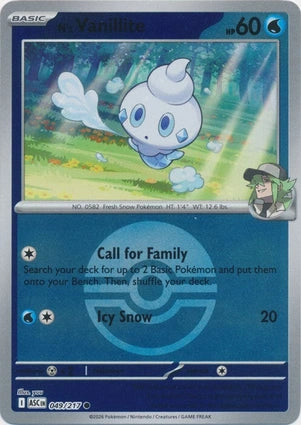Ns Vanillite Poke Ball 049/217 (ME: Ascended Heroes)  - Poke Ball Holofoil
