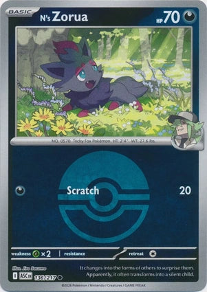 N's Zorua 136/217 (ME: Ascended Heroes)  - Poke Ball Holofoil