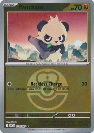 Pancham 115/217 (ME: Ascended Heroes)  - Love Ball Holofoil