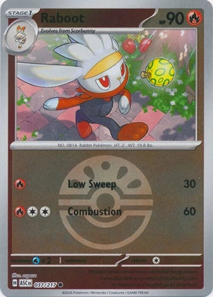 Raboot 037/217 (ME: Ascended Heroes)  - Friend Ball Holofoil
