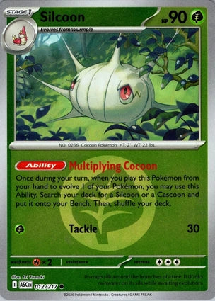 Silcoon 012/217 (ME: Ascended Heroes)  - Energy Holofoil
