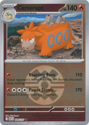 Camerupt 028/217 (ME: Ascended Heroes)  - Quick Ball Holofoil