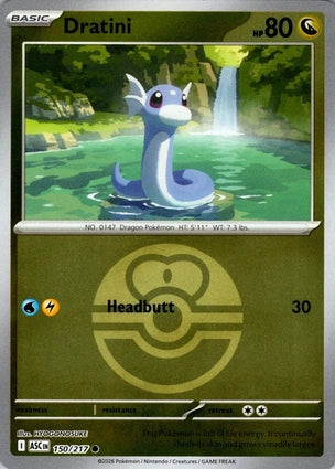Dratini Love Ball 150/217 (ME: Ascended Heroes)  - Love Ball Holofoil