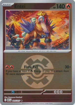 Entei 025/217 (ME: Ascended Heroes)  - Quick Ball Holofoil