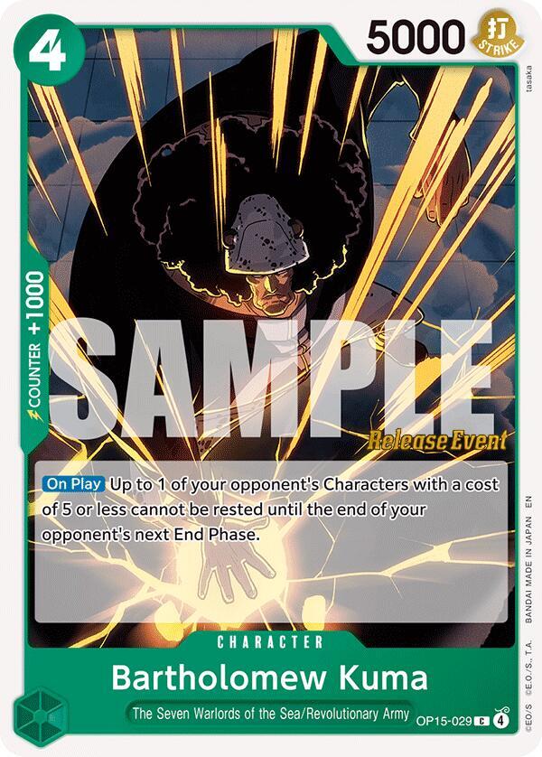 Bartholomew Kuma OP15 029 OP15-029 (Adventure on Kami's Island Release Event Cards) 
