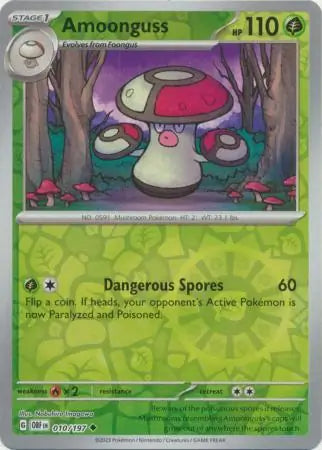 Amoonguss 010/197 (SV03: Obsidian Flames)  - Reverse Holofoil