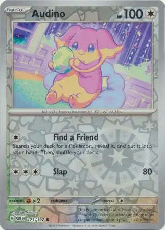Audino 173/197 (SV03: Obsidian Flames)  - Reverse Holofoil