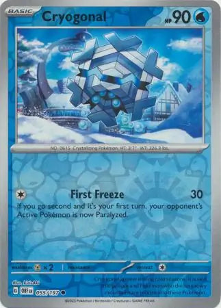 Cryogonal 055/197 (SV03: Obsidian Flames)  - Reverse Holofoil