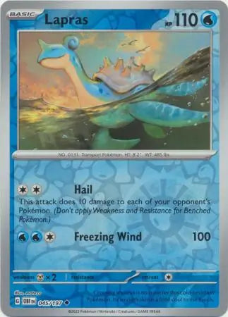 Lapras 045/197 (SV03: Obsidian Flames)  - Reverse Holofoil