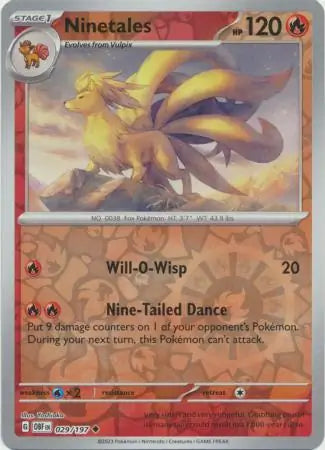 Ninetales 029/197 (SV03: Obsidian Flames)  - Reverse Holofoil