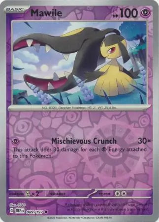 Mawile 089/197 (SV03: Obsidian Flames)  - Reverse Holofoil