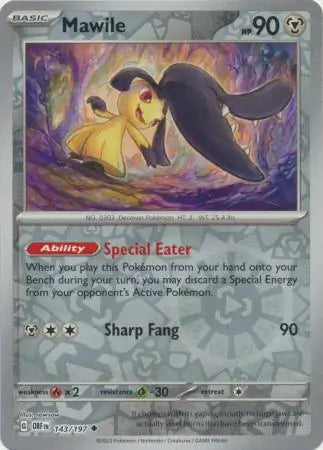 Mawile 143/197 (SV03: Obsidian Flames)  - Reverse Holofoil