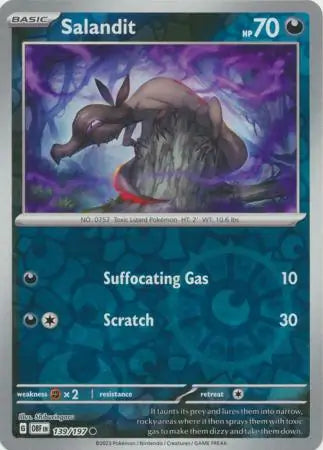 Salandit 139/197 (SV03: Obsidian Flames)  - Reverse Holofoil