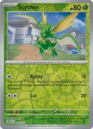Scyther 004/197 (SV03: Obsidian Flames)  - Reverse Holofoil