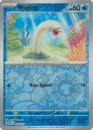Wiglett 058/197 (SV03: Obsidian Flames)  - Reverse Holofoil