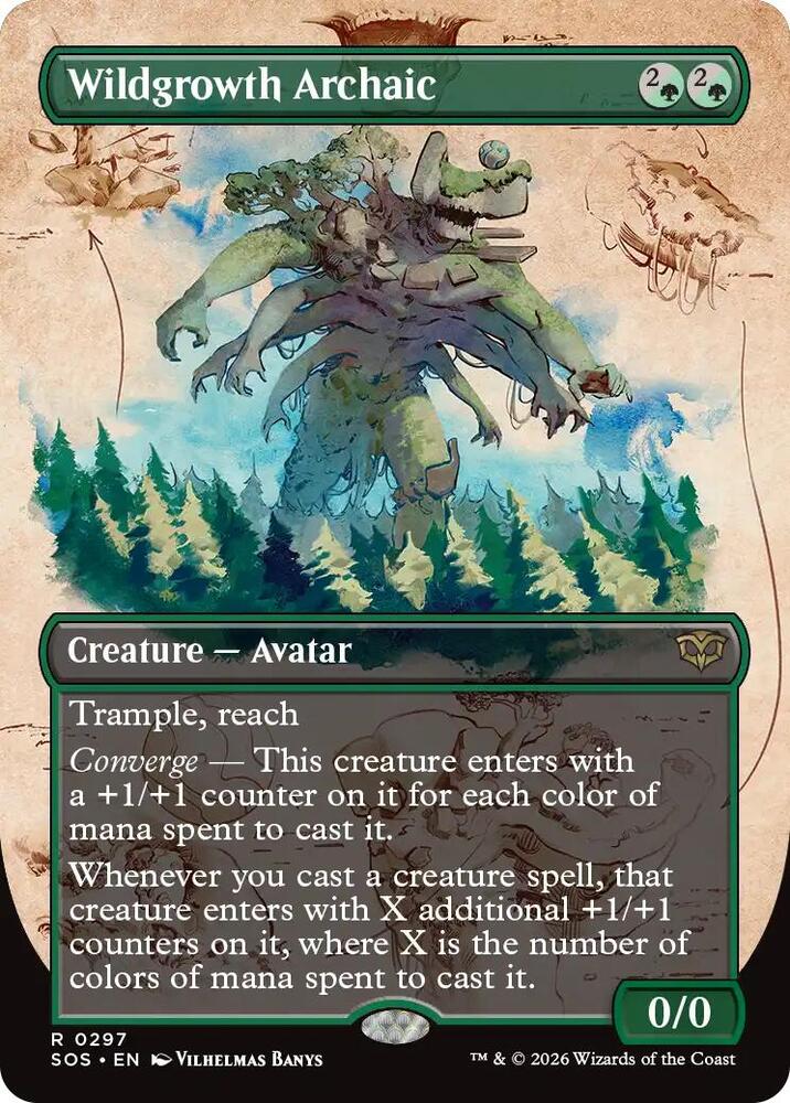 Wildgrowth Archaic 297 (Secrets of Strixhaven)  - Borderless Foil