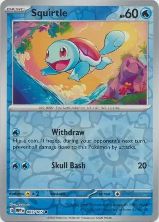Squirtle 007/165 (SV: Scarlet & Violet 151)  - Reverse Holofoil