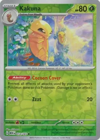 Kakuna 014/165 (SV: Scarlet & Violet 151)  - Reverse Holofoil