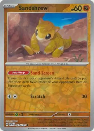 Sandshrew 027/165 (SV: Scarlet & Violet 151)  - Reverse Holofoil