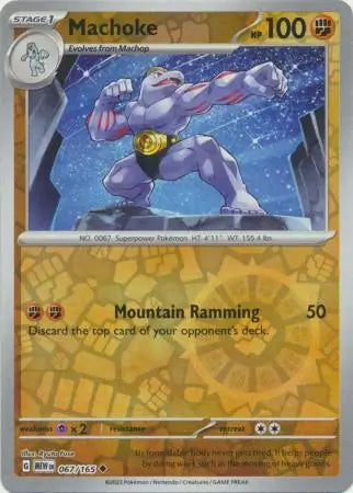 Machoke 067/165 (SV: Scarlet & Violet 151)  - Reverse Holofoil