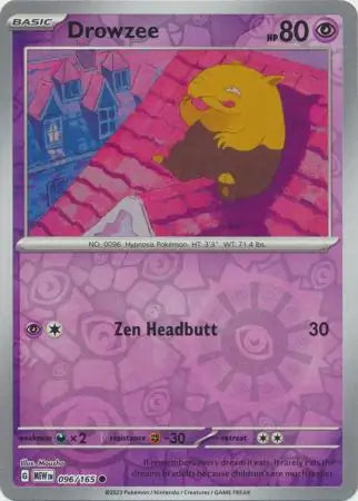 Drowzee 096/165 (SV: Scarlet & Violet 151)  - Reverse Holofoil