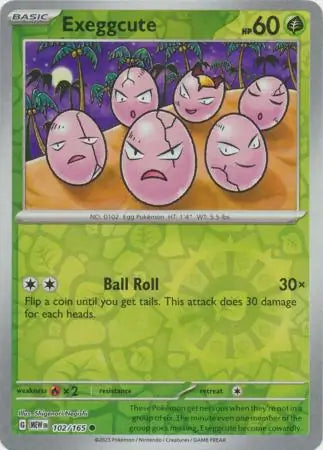 Exeggcute 102/165 (SV: Scarlet & Violet 151)  - Reverse Holofoil