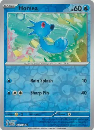 Horsea 116/165 (SV: Scarlet & Violet 151)  - Reverse Holofoil